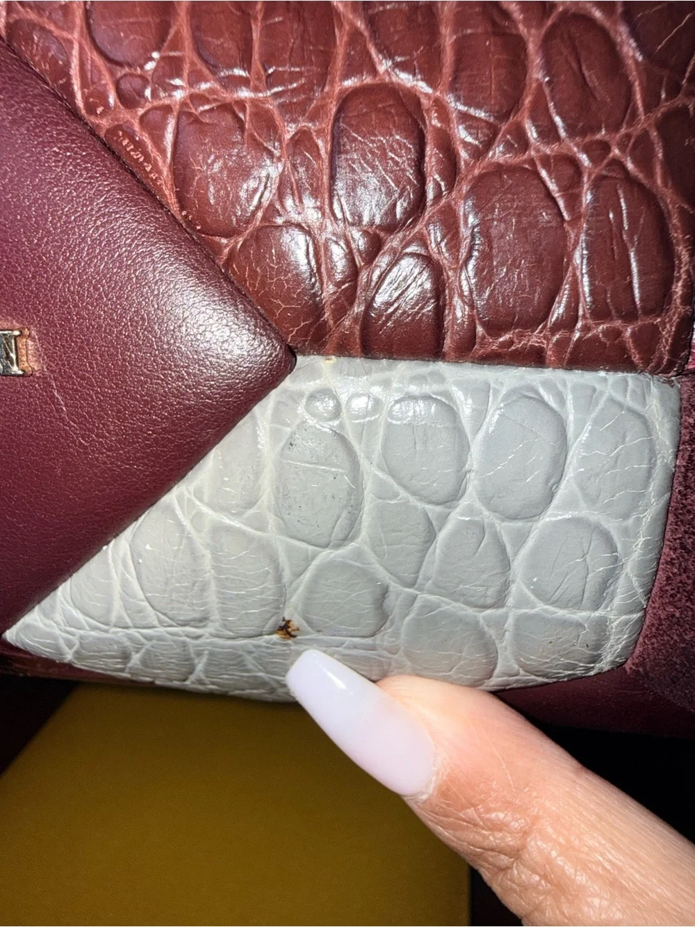 Coach Patchwork Shoulder Bag in Burgundy, Pink & Cream